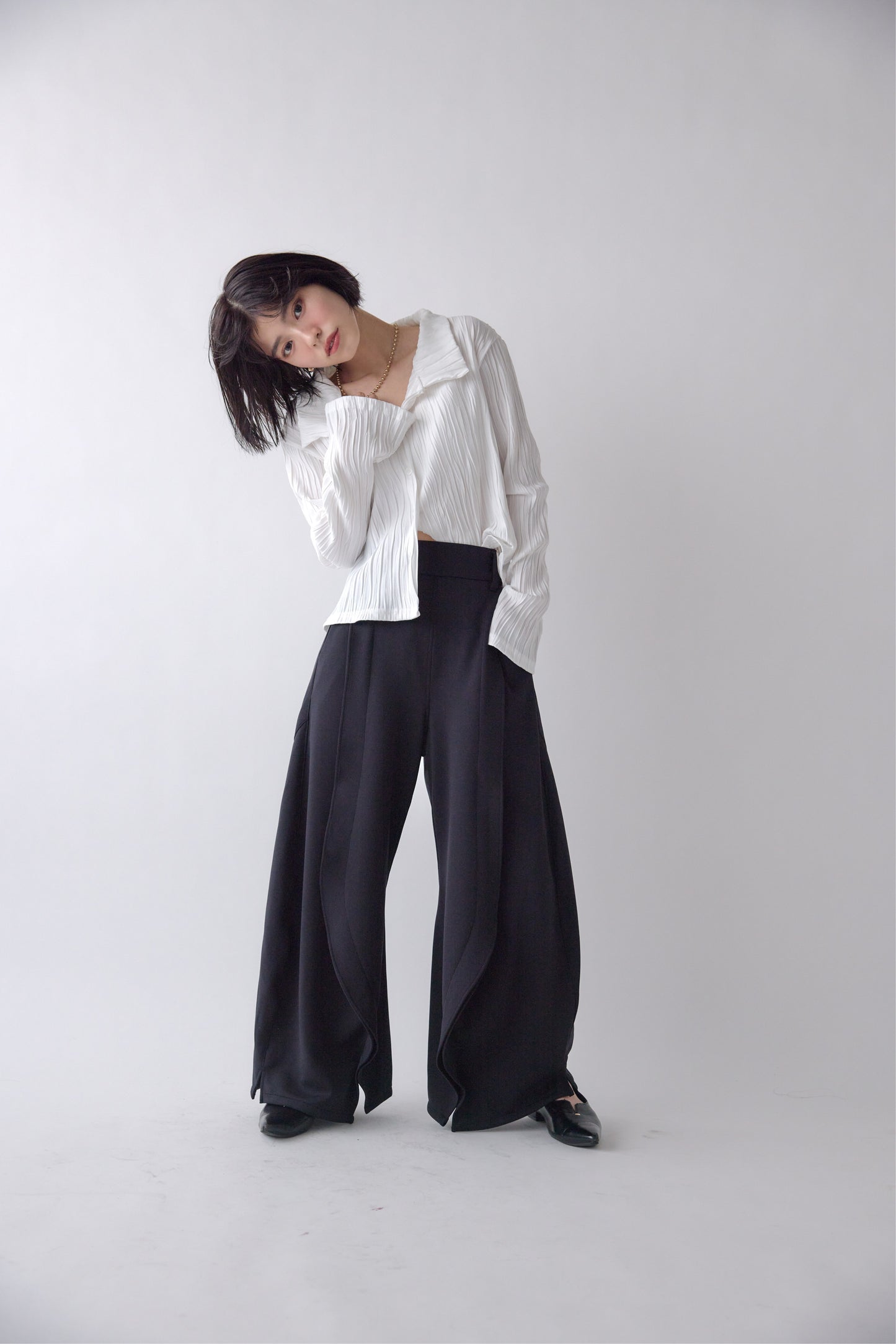 Striped Pleated Shirt