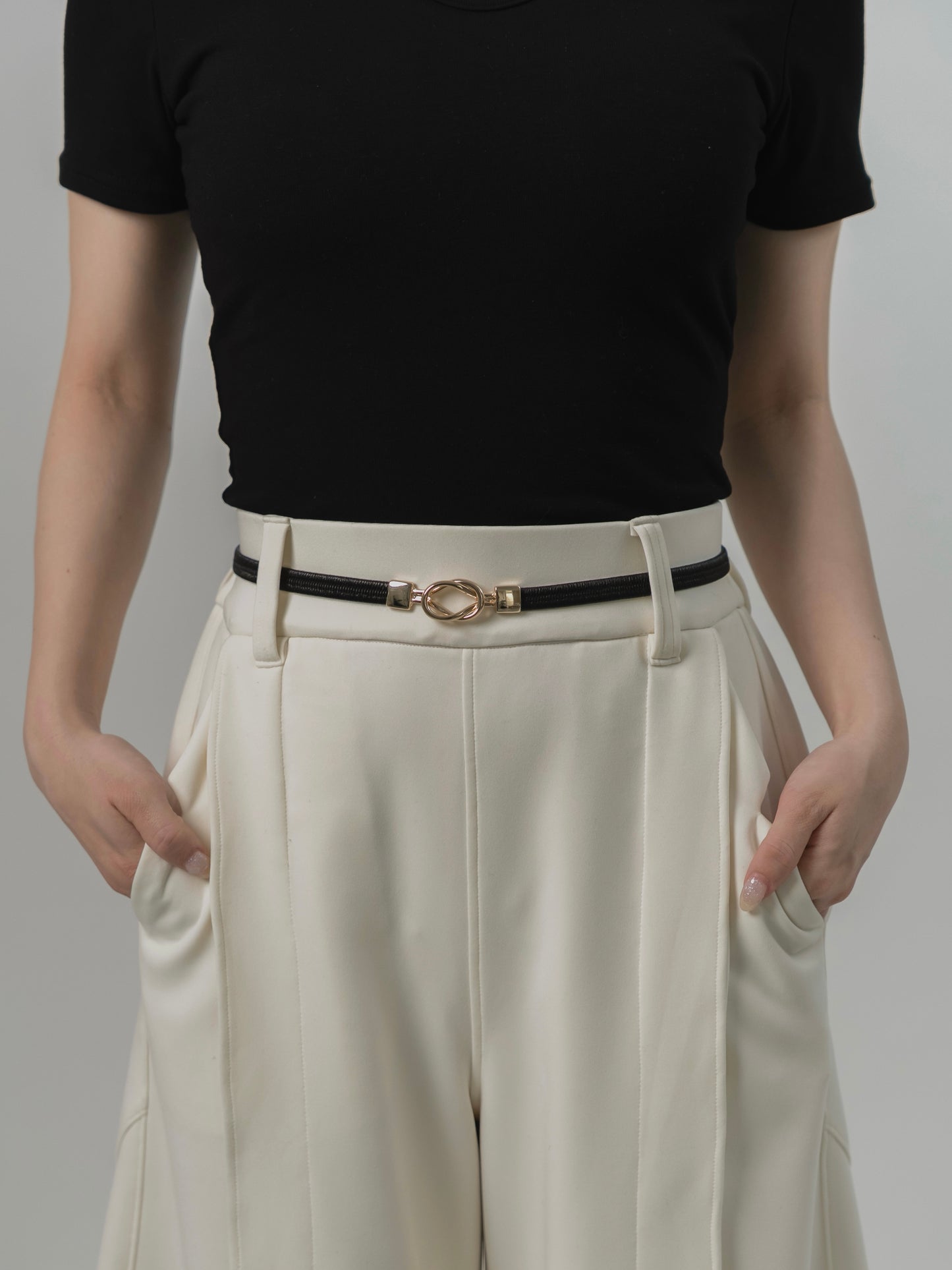Circle Buckle Elastic Belt