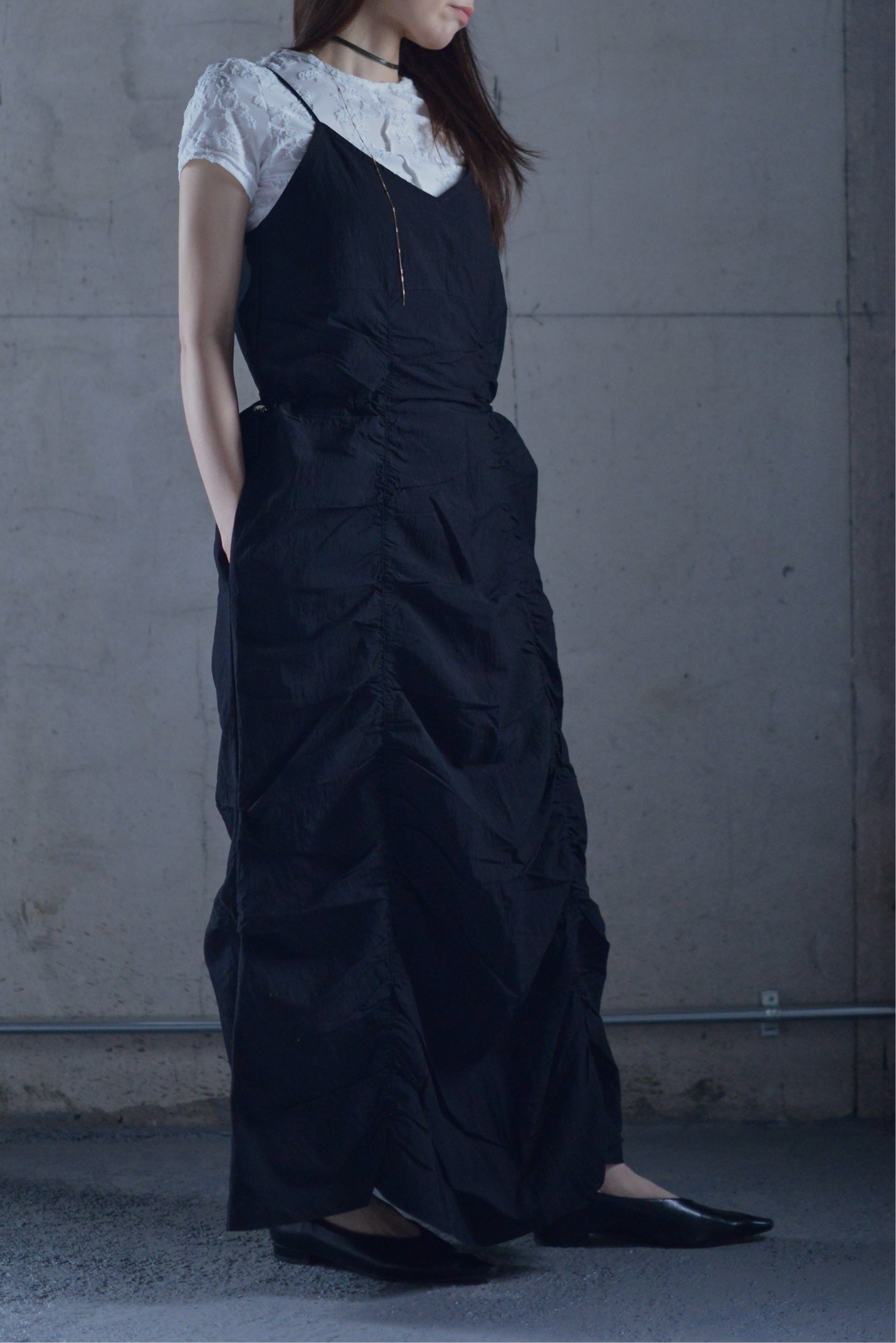 Adjustable Shirred Dress