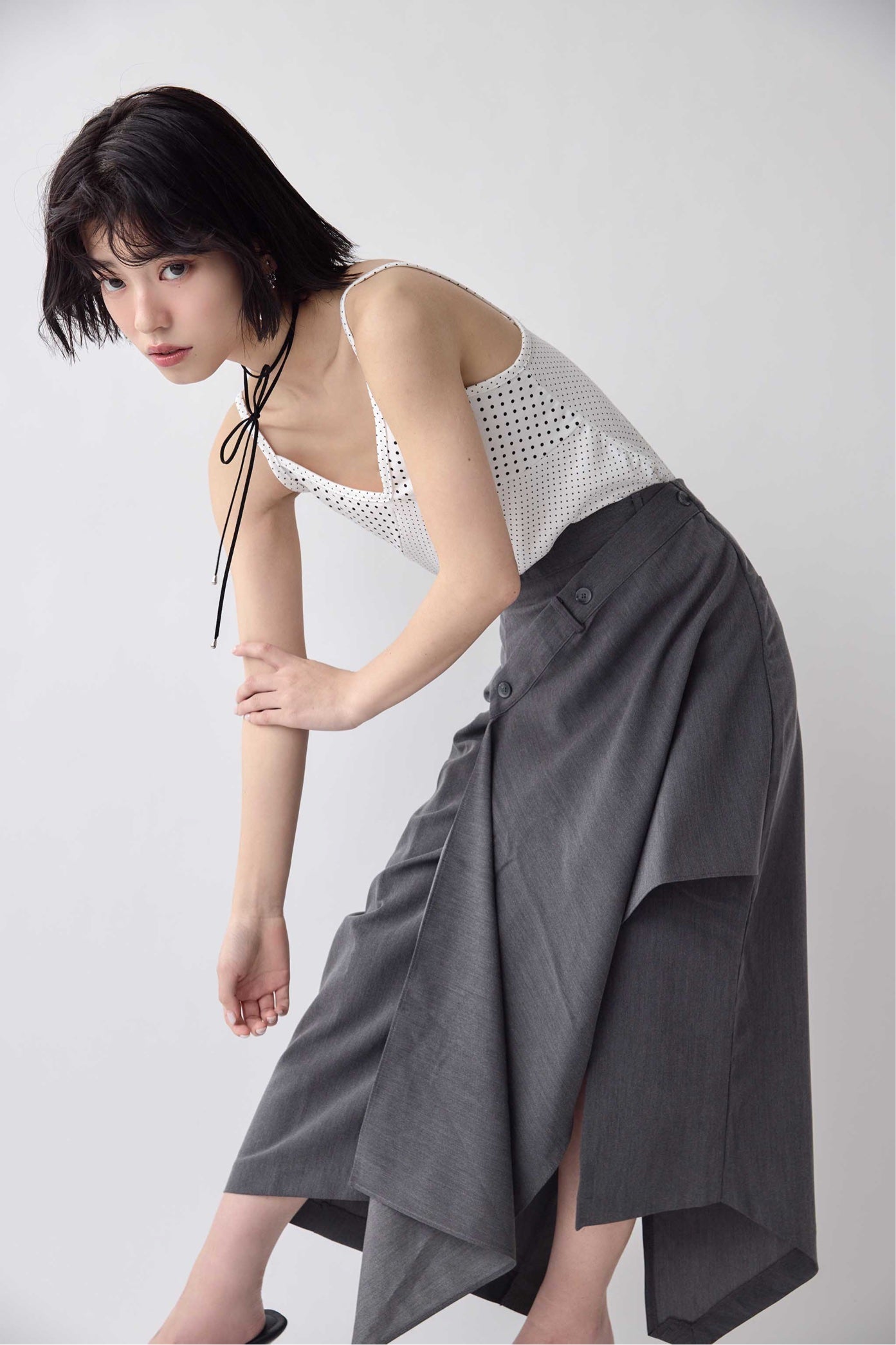 Asymmetry Wrap Skirt