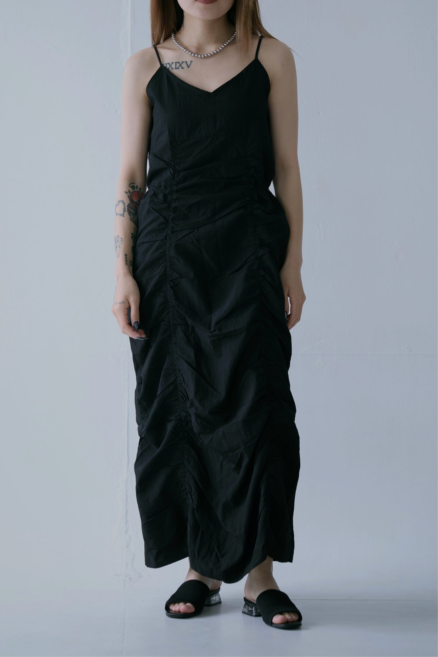 Adjustable Shirred Dress