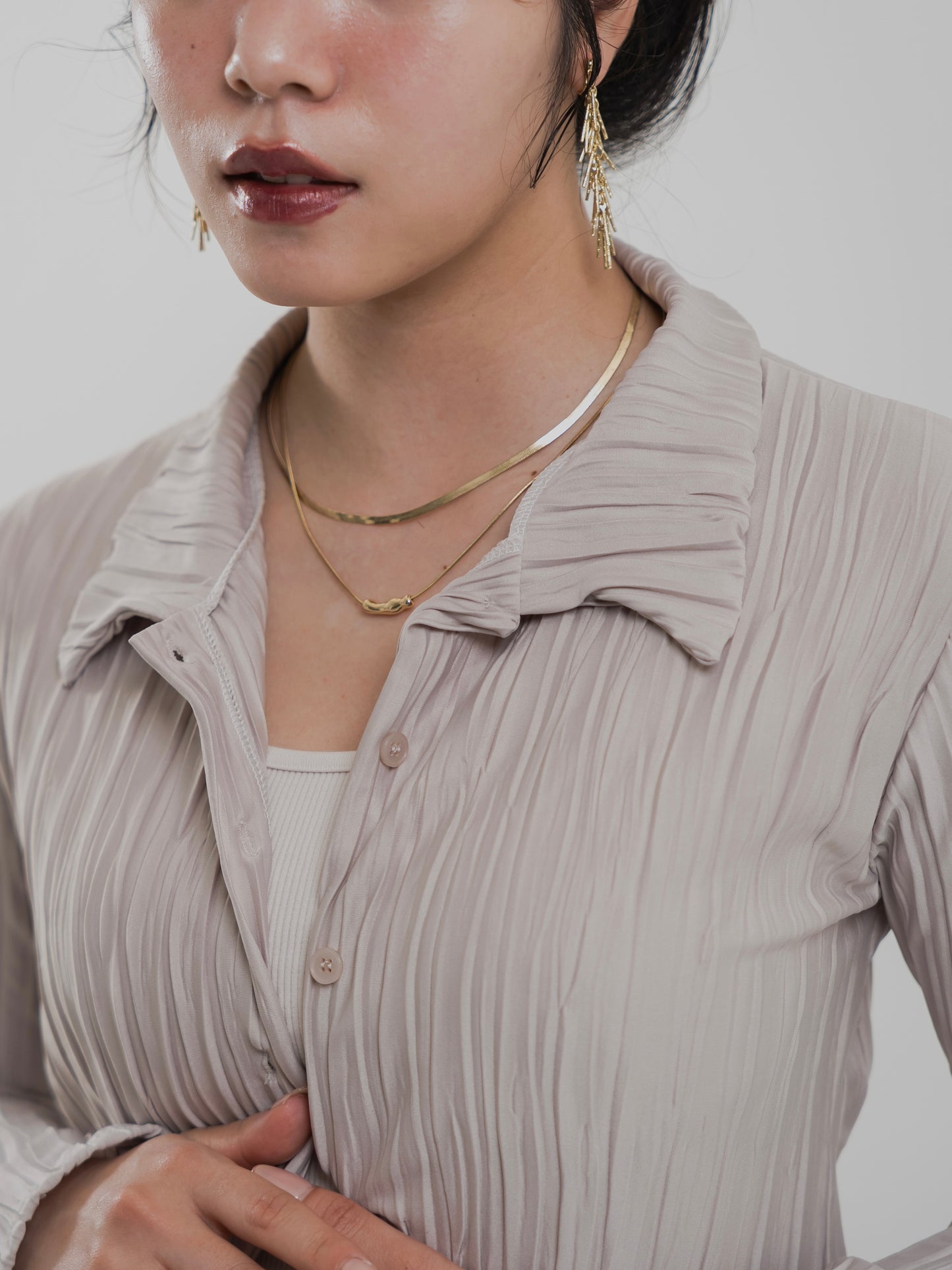 Striped Pleated Shirt