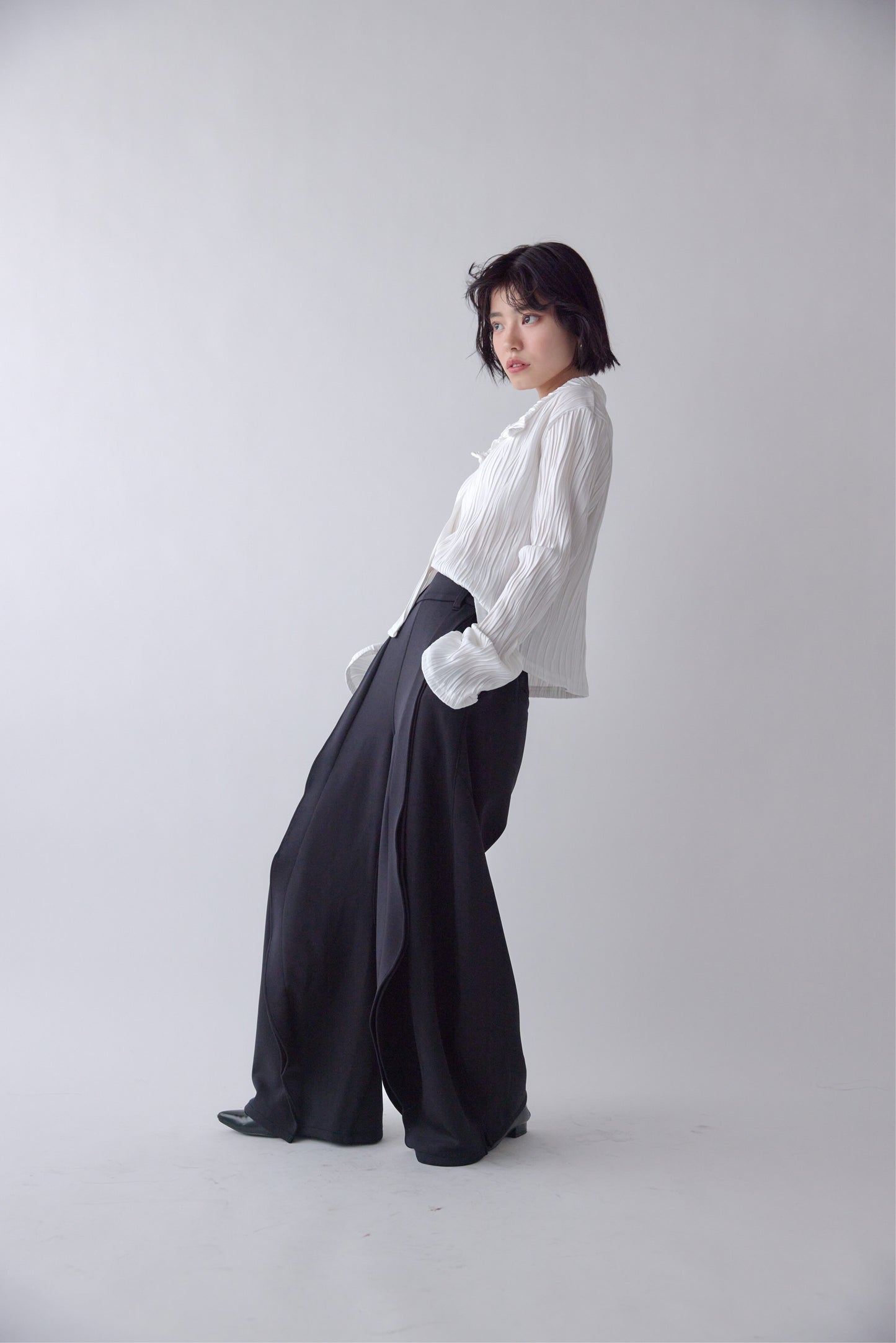 Striped Pleated Shirt