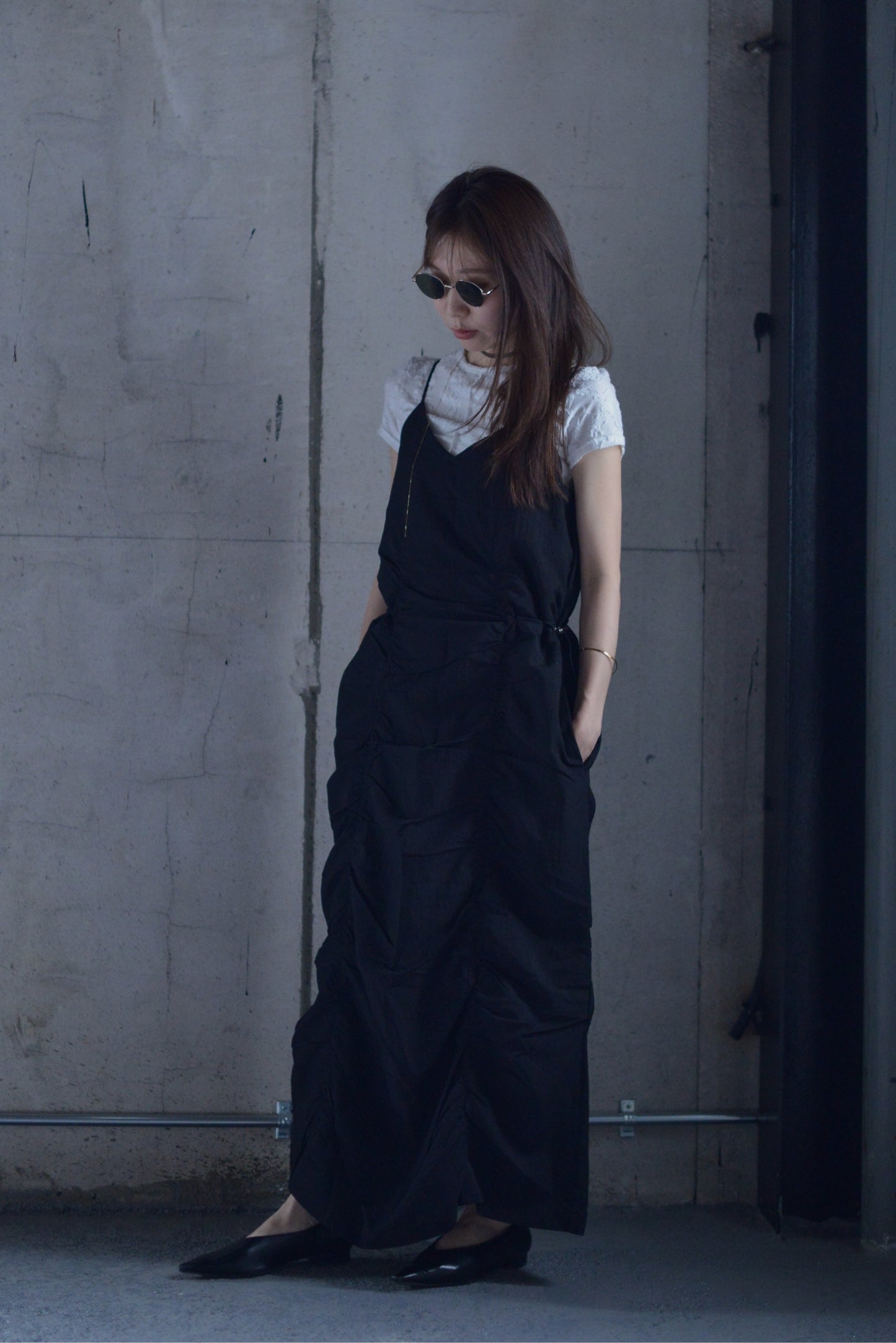 Adjustable Shirred Dress