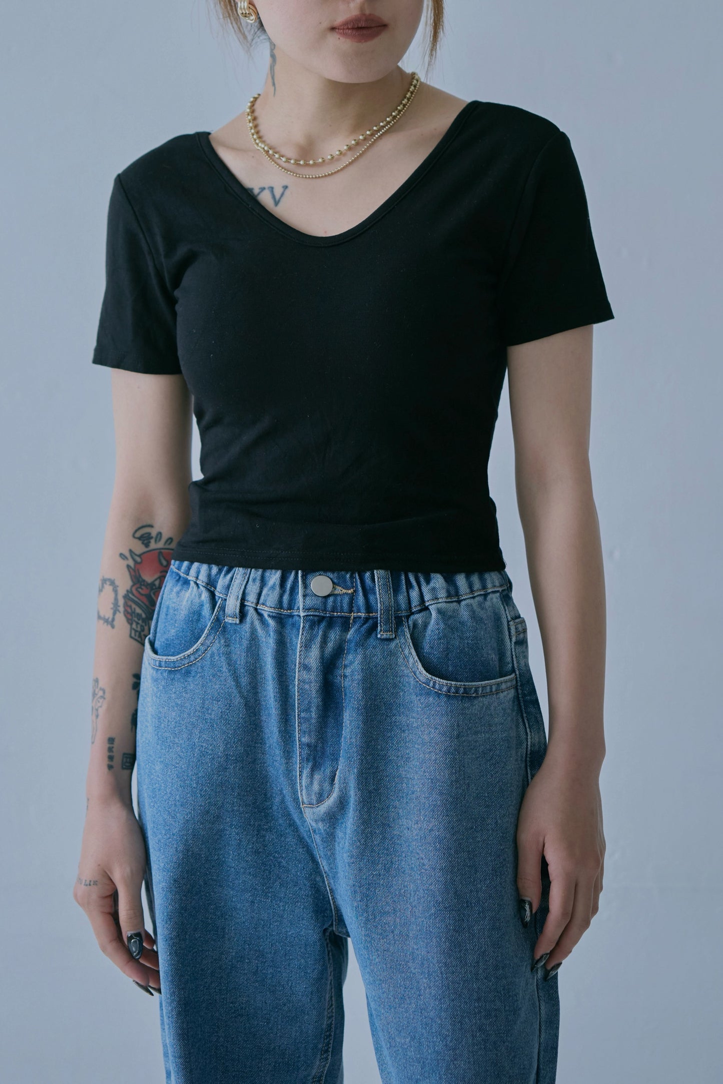Padded Cropped T-shirt　