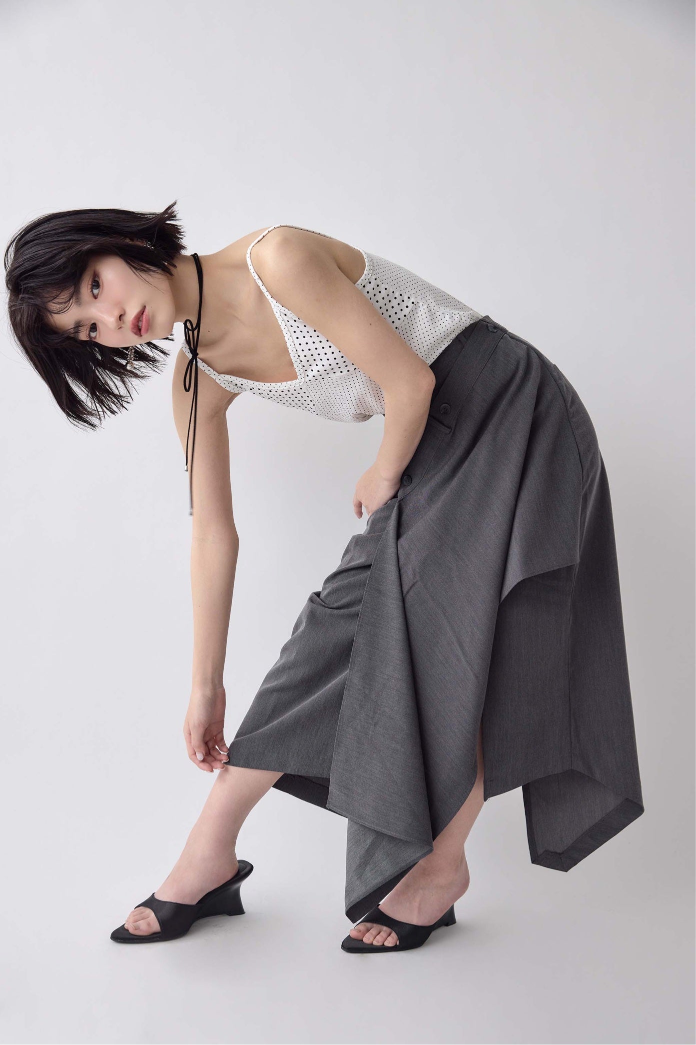 Asymmetry Wrap Skirt