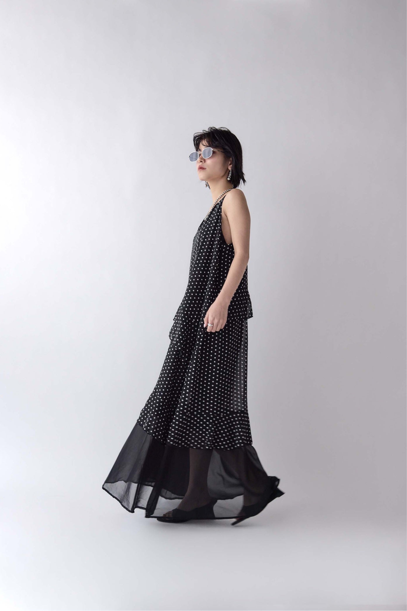 Dot Chiffon Cami Dress