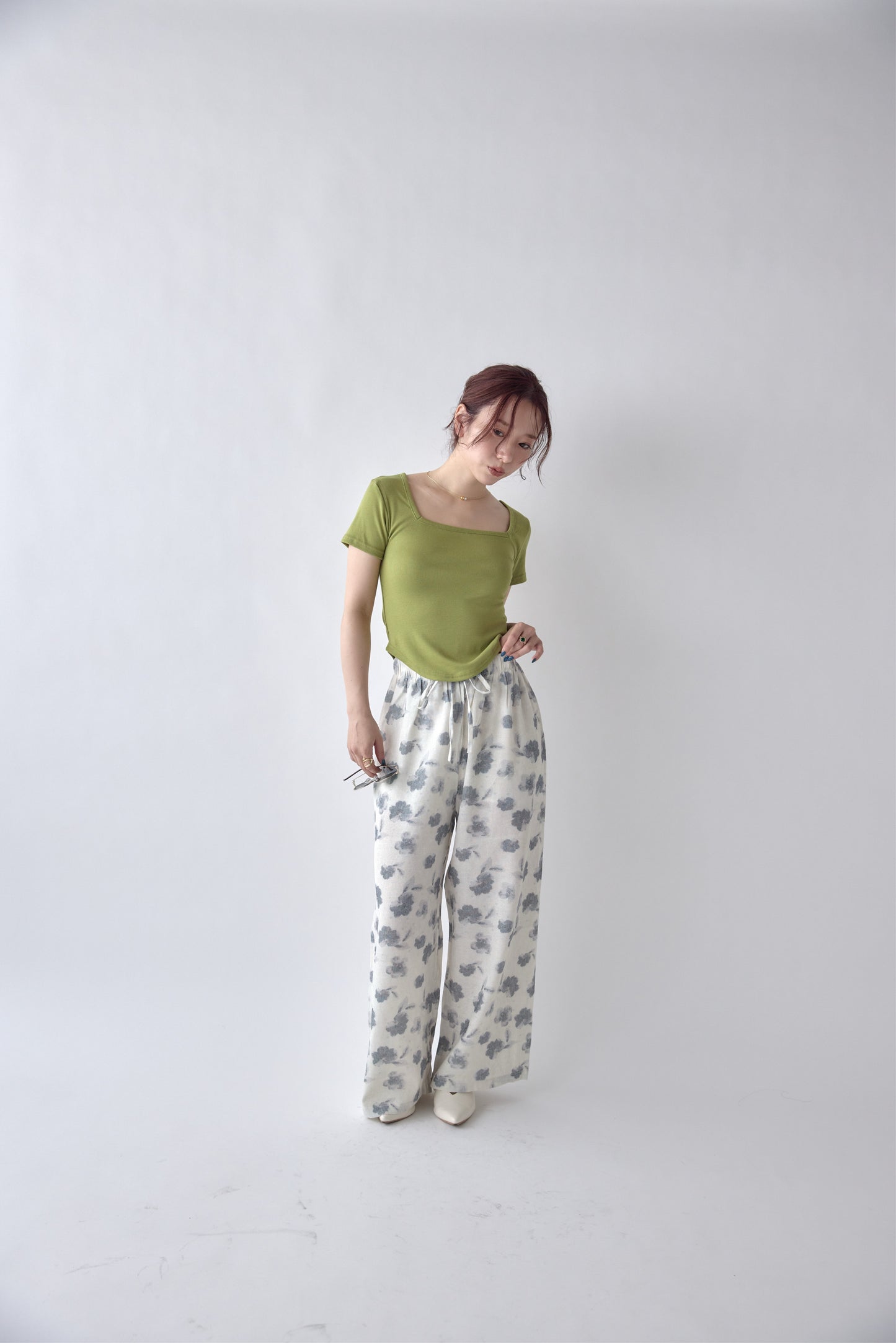 Soft Flower Easy Pants