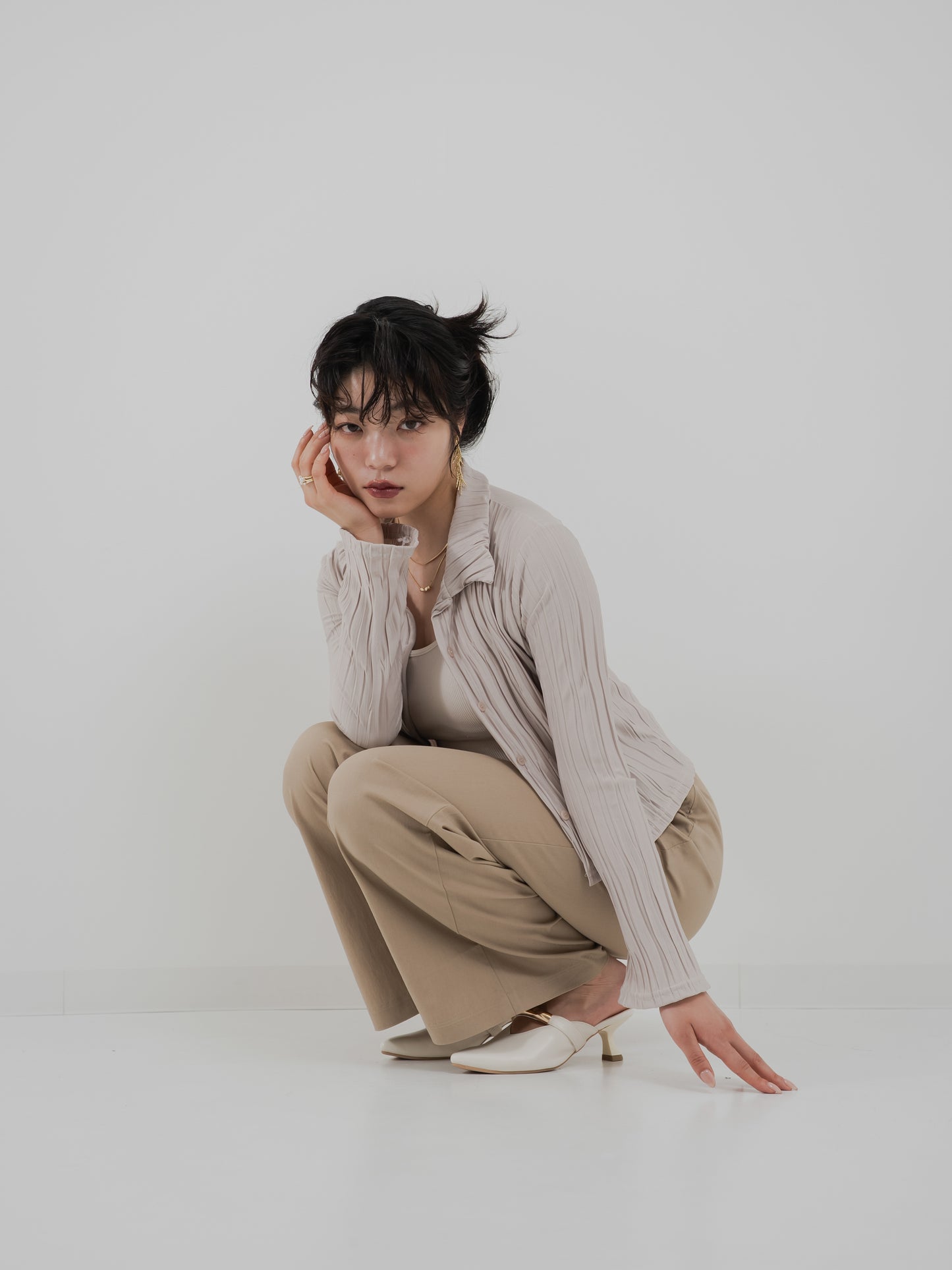 Striped Pleated Shirt