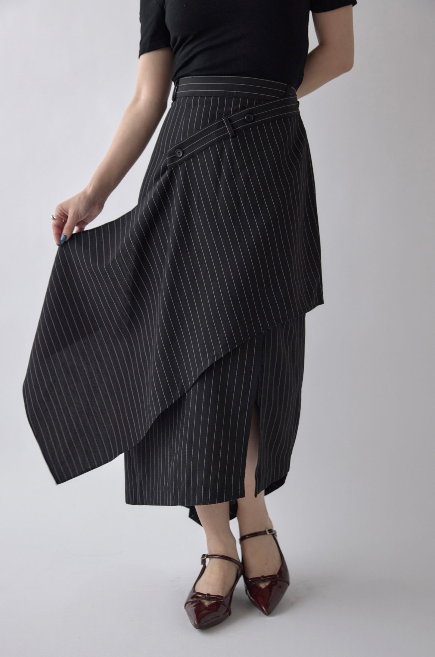Asymmetry Wrap Skirt