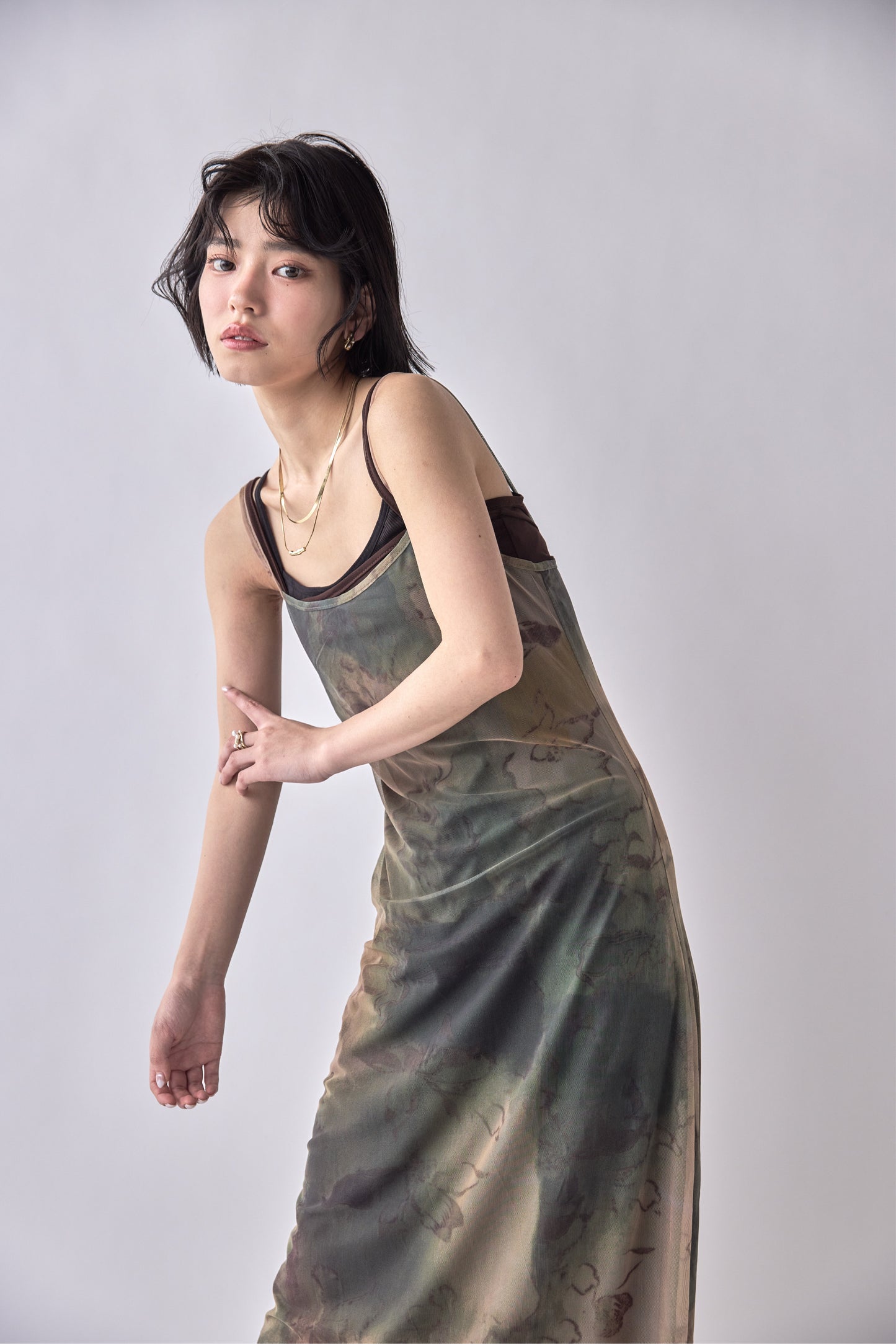 Layered Marble Cami Dress