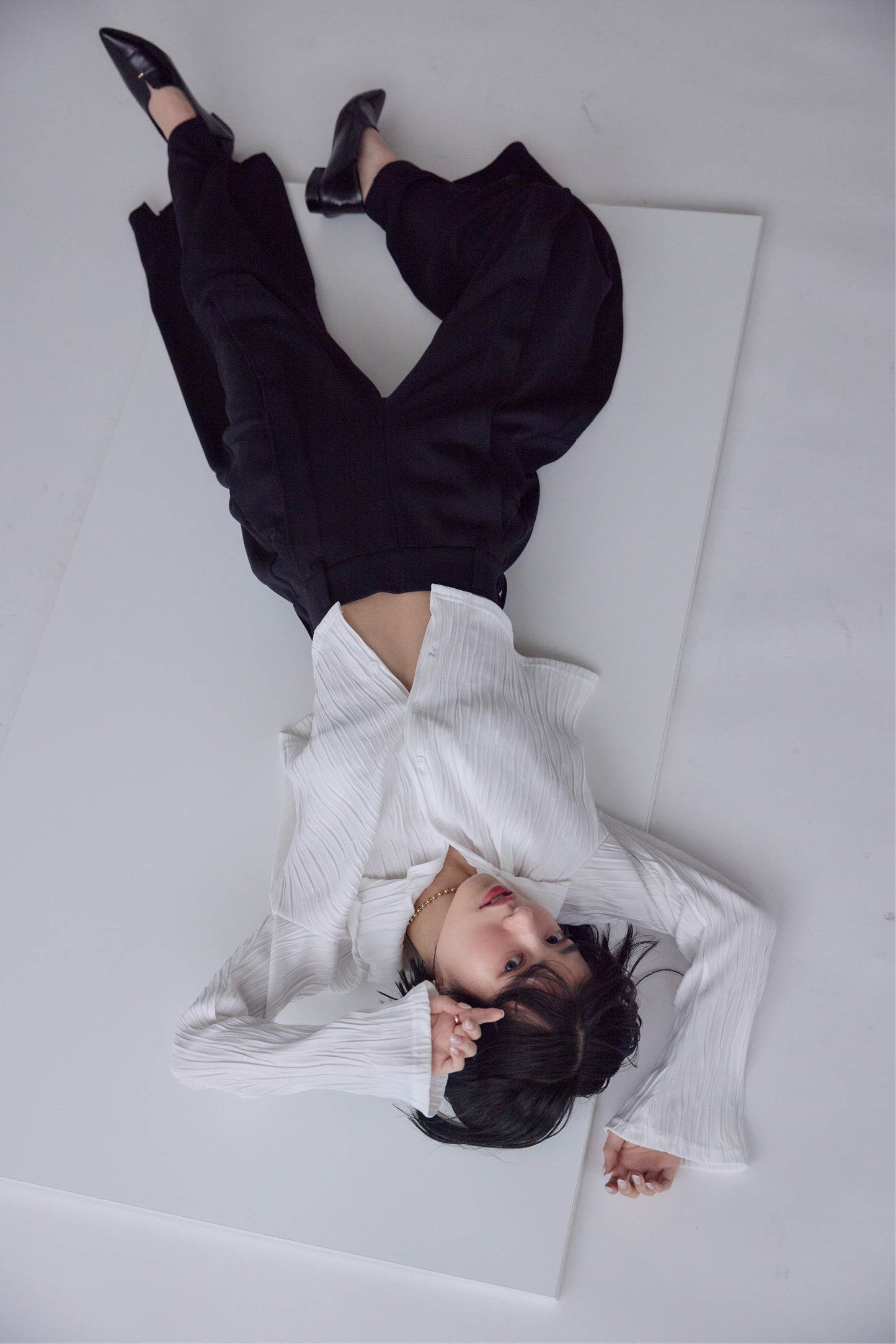 Striped Pleated Shirt