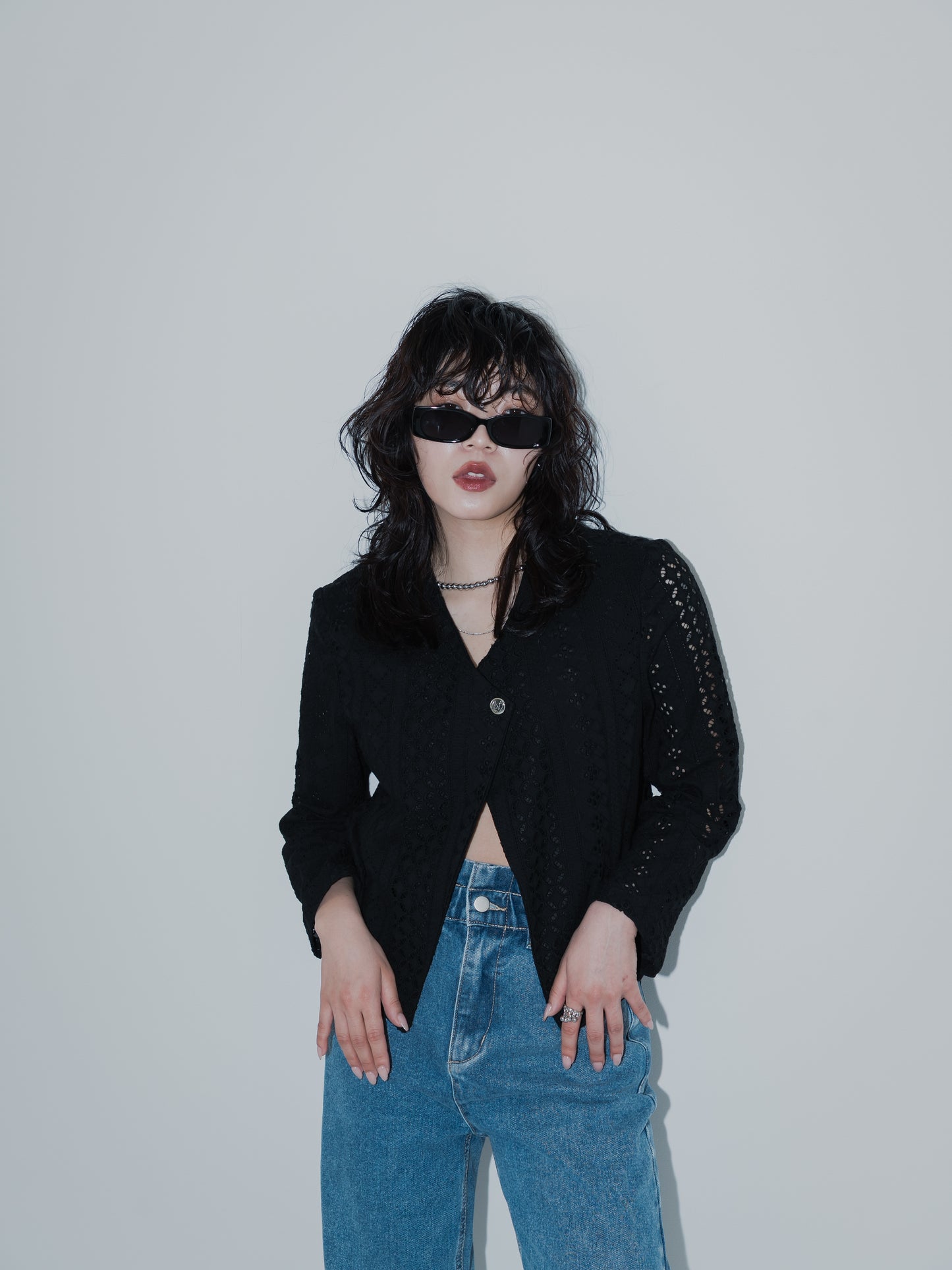 Embroidered lace jacket