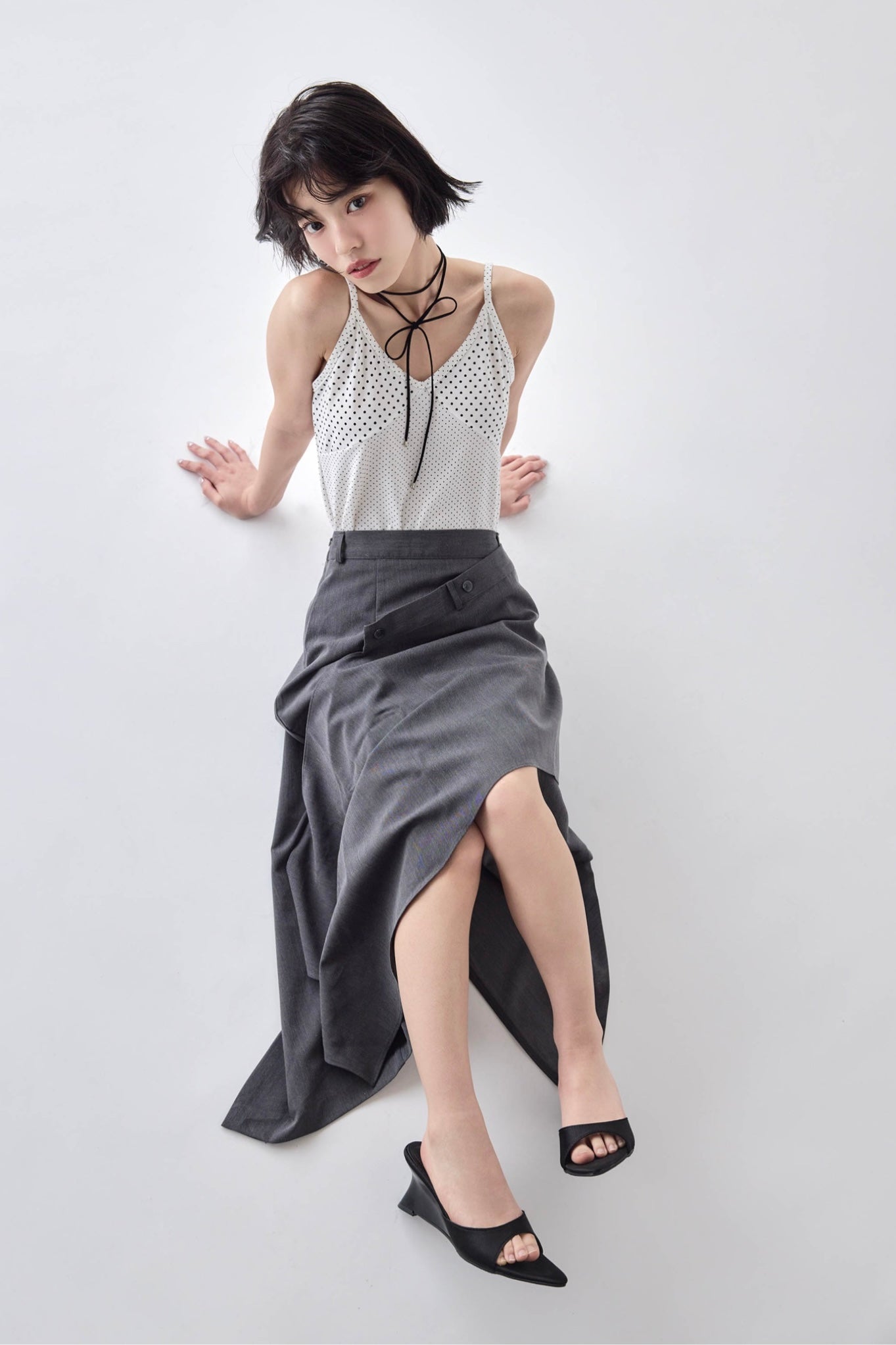 Asymmetry Wrap Skirt