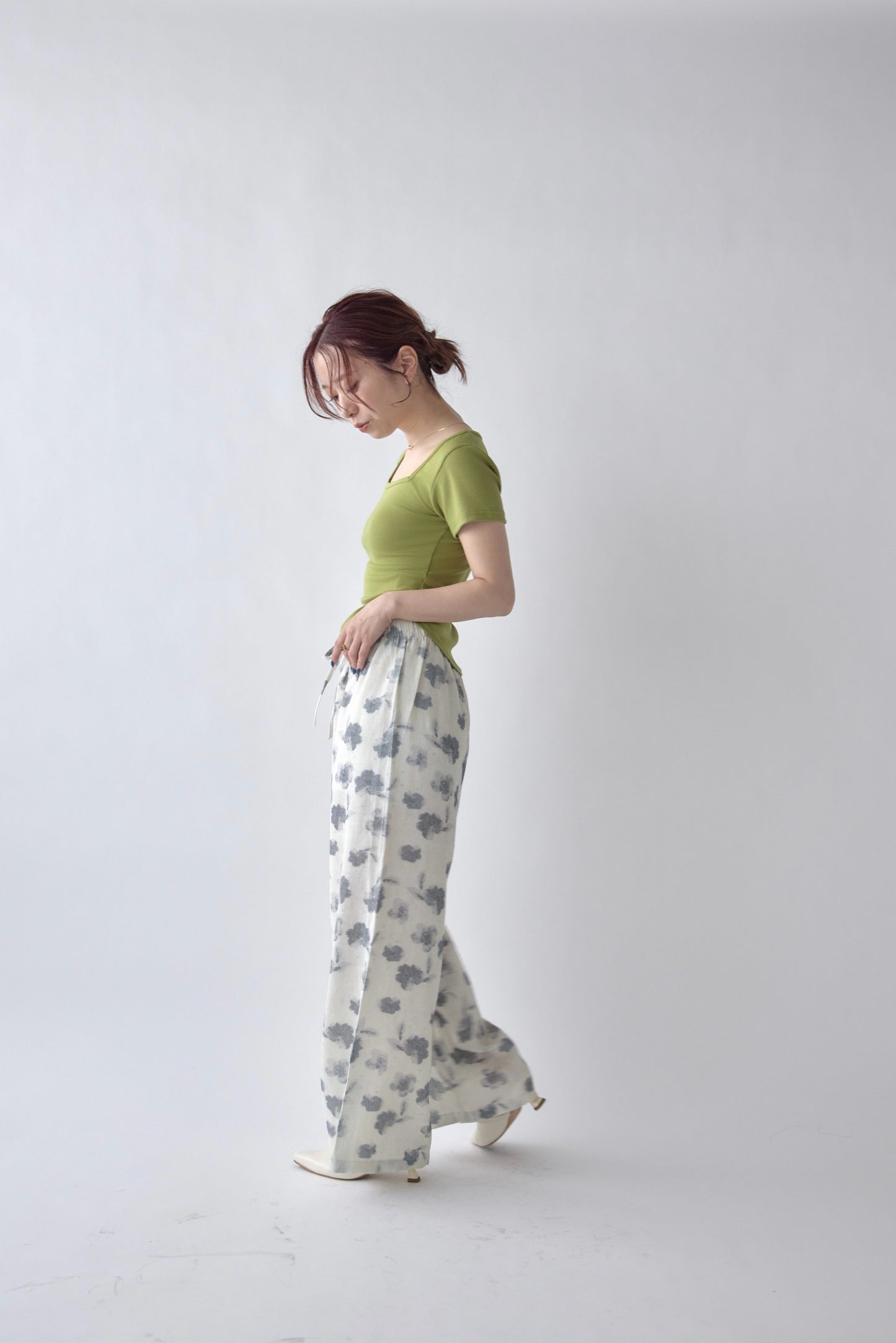 Soft Flower Easy Pants