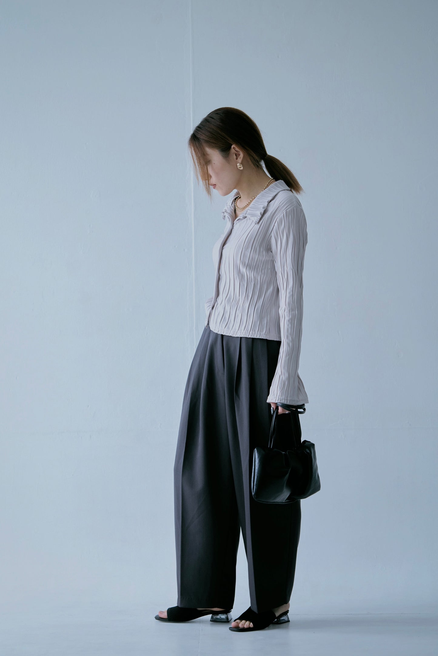 Striped Pleated Shirt