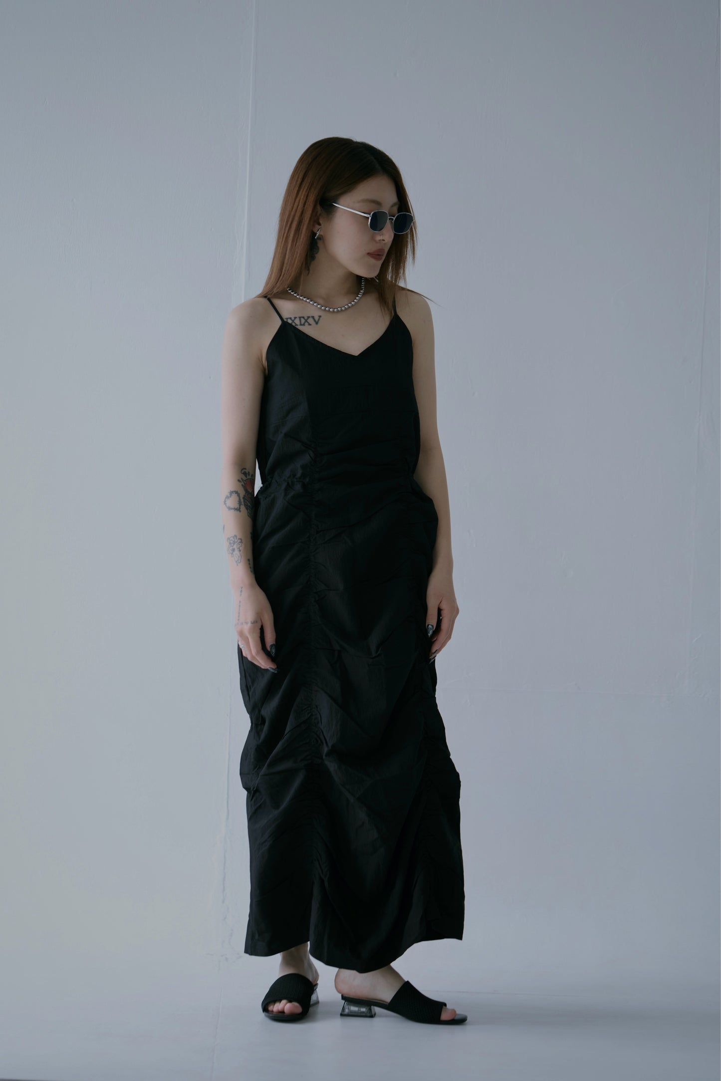 Adjustable Shirred Dress