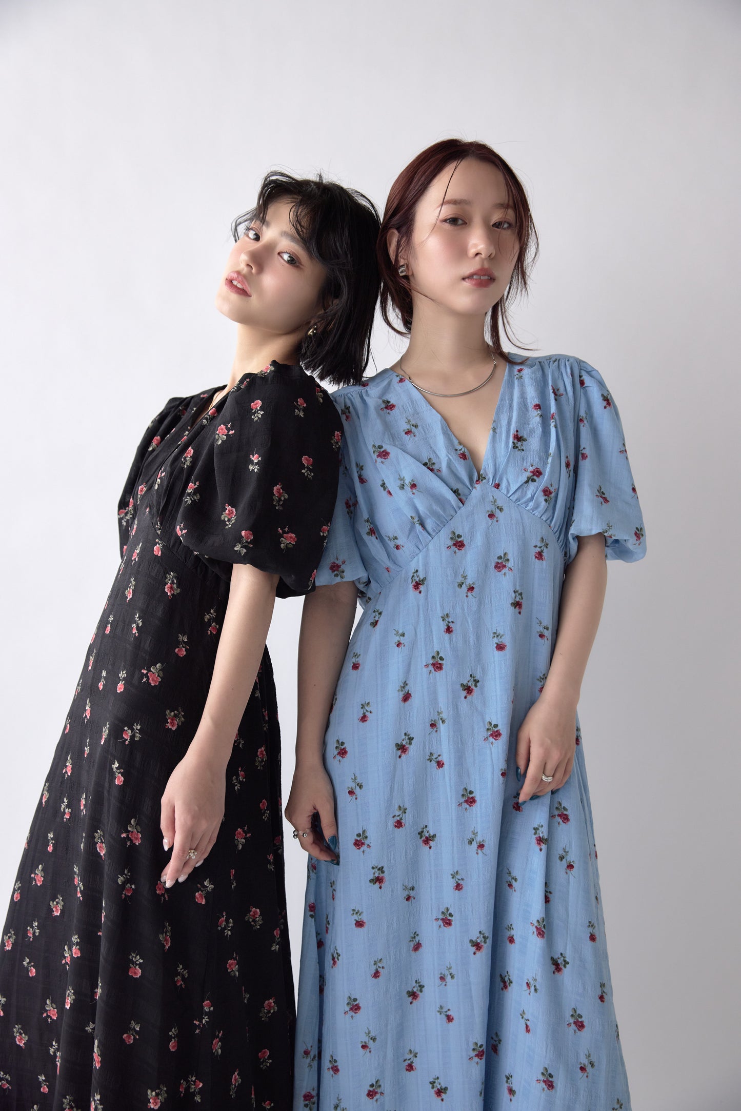 Classic Floral Puff Dress