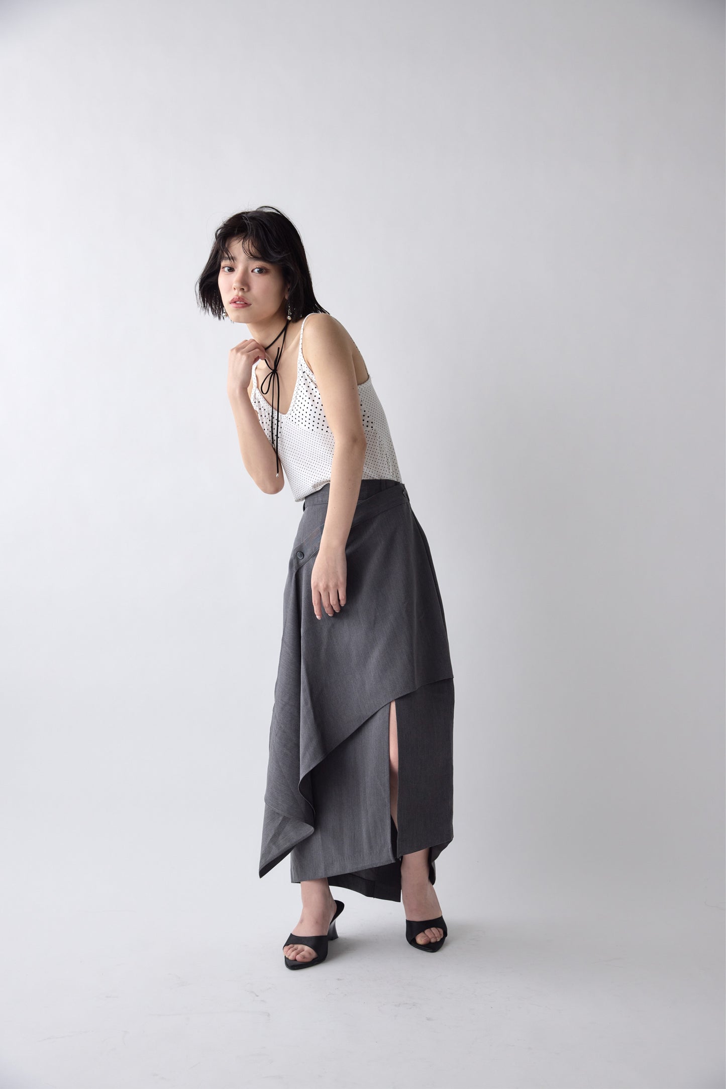 Asymmetry Wrap Skirt