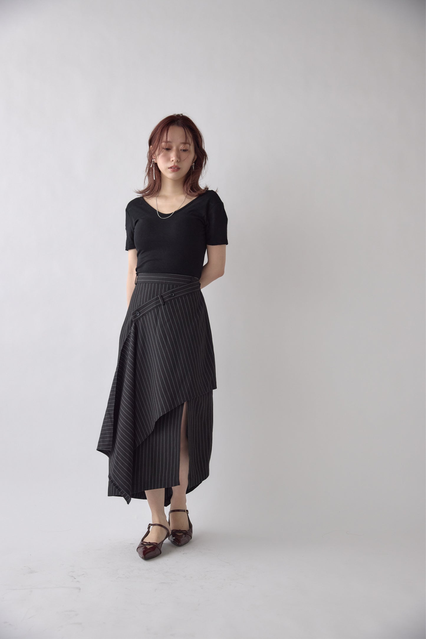 Asymmetry Wrap Skirt