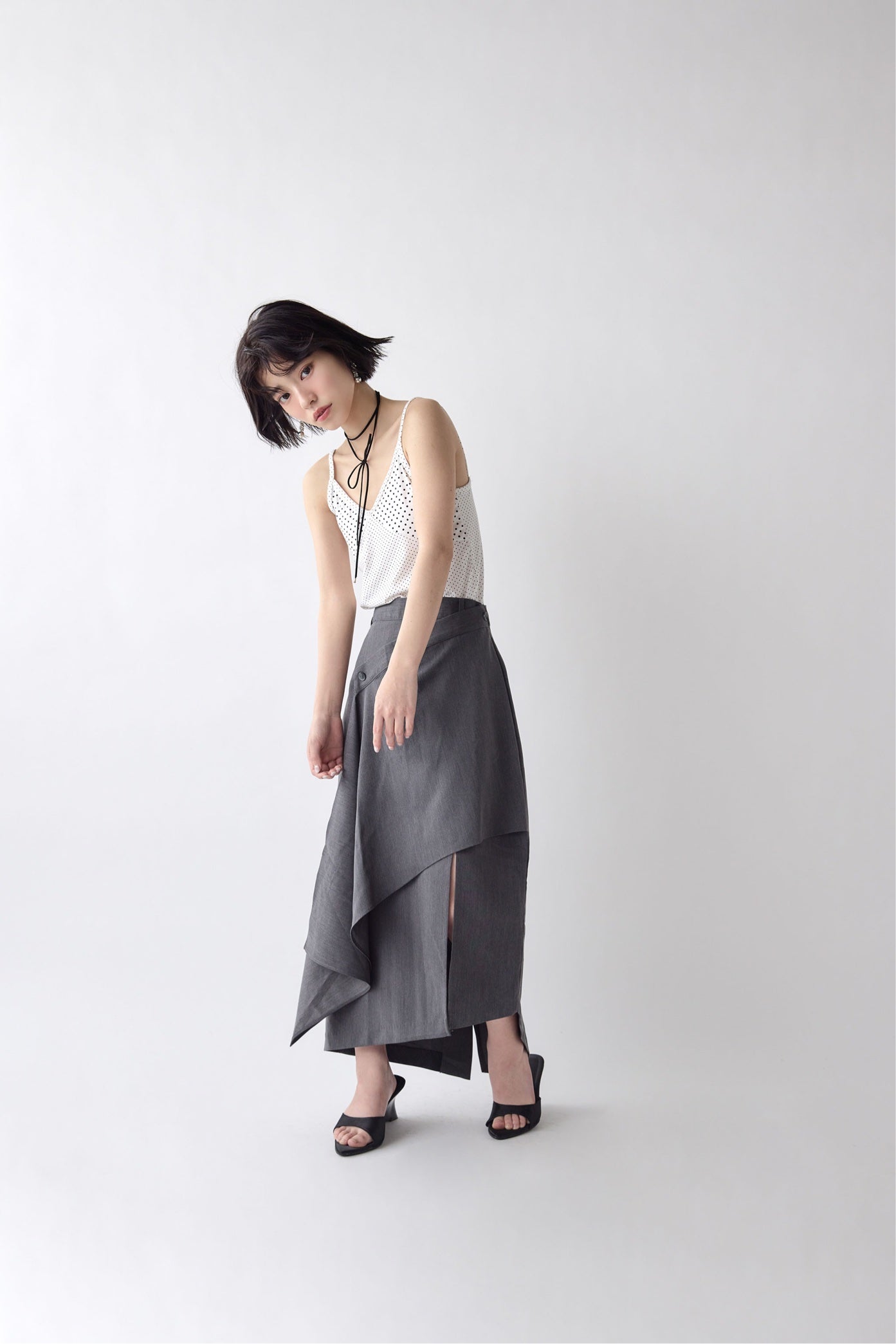 Asymmetry Wrap Skirt
