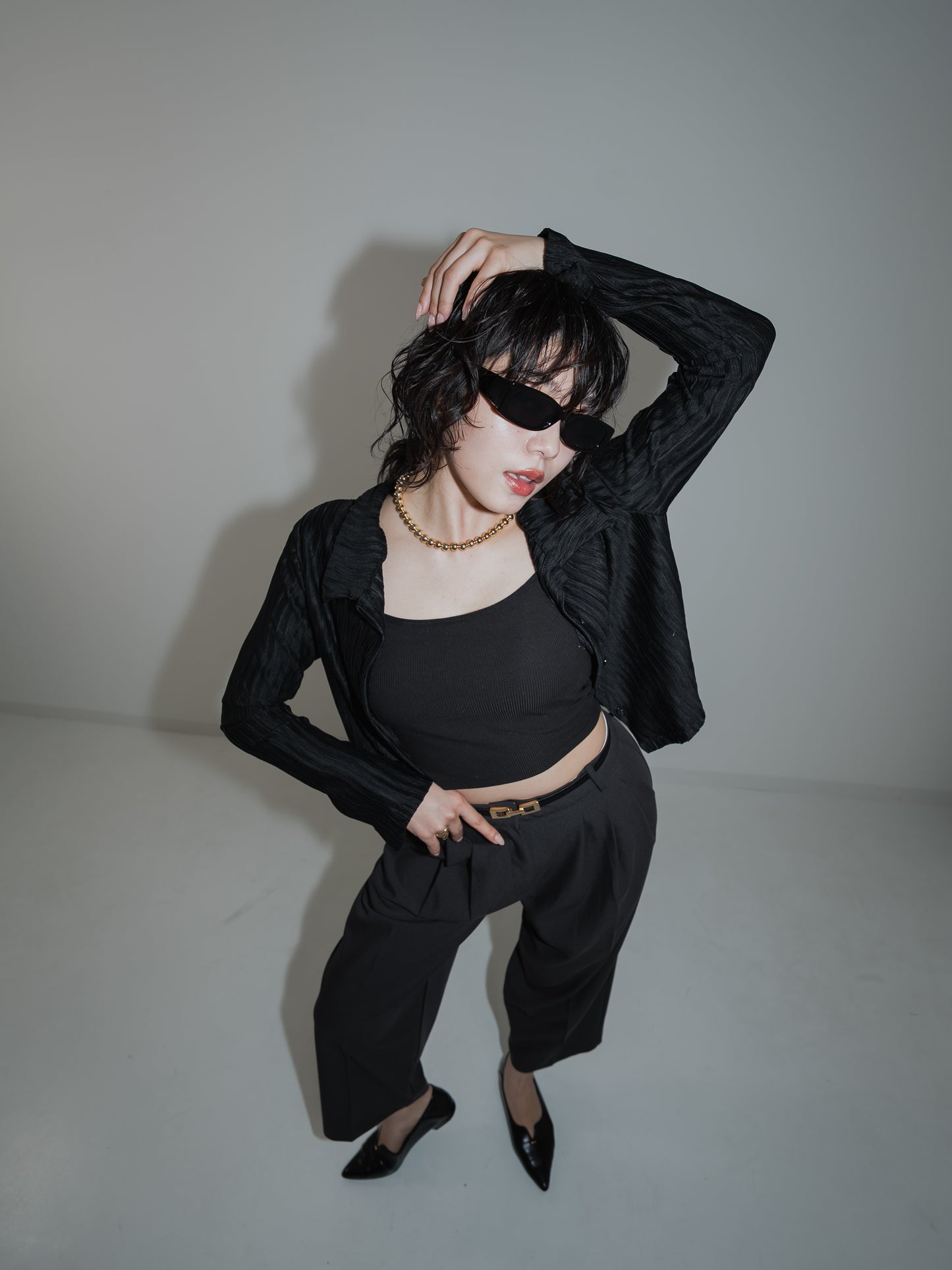 Striped Pleated Shirt