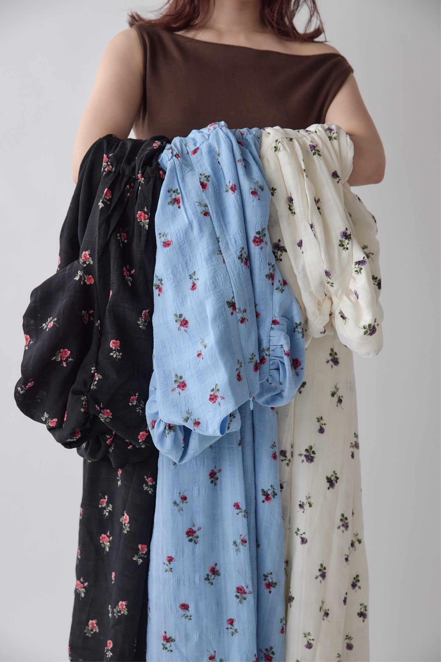 Classic Floral Puff Dress