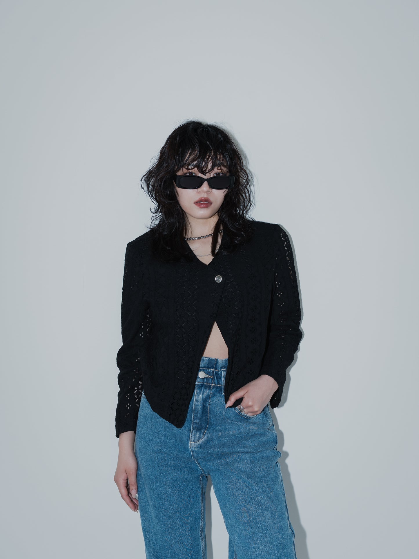 Embroidered lace jacket