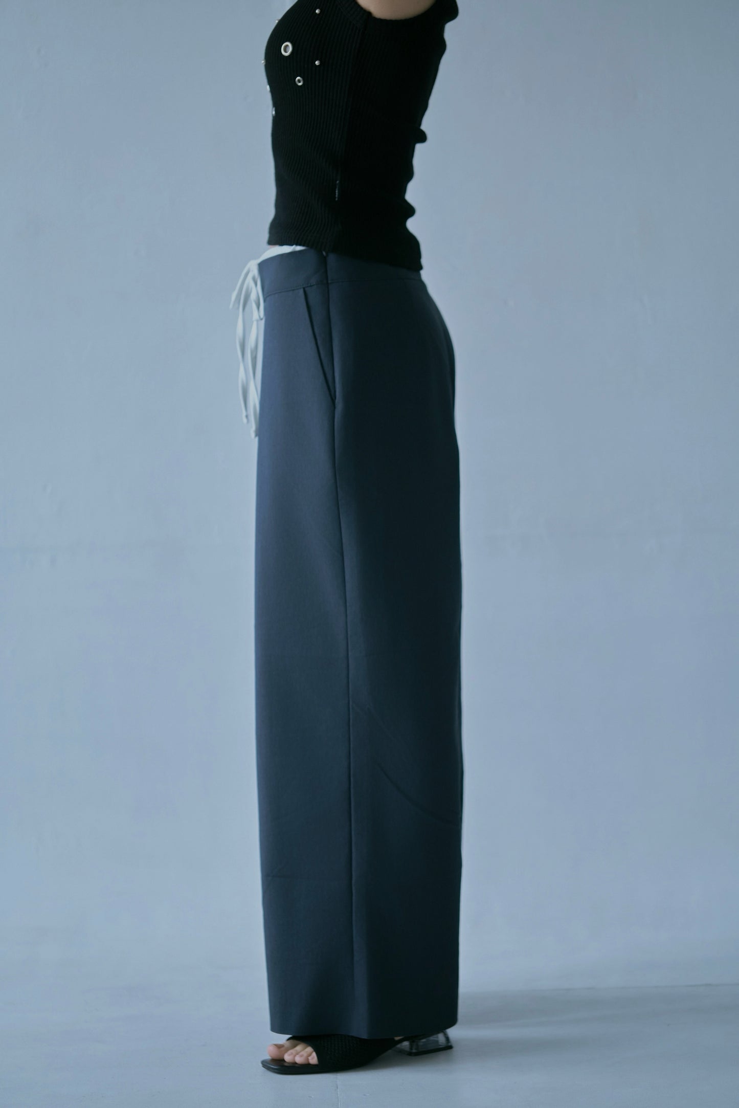 Waist Layered Slacks Pants