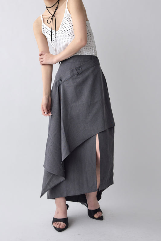 Asymmetry Wrap Skirt