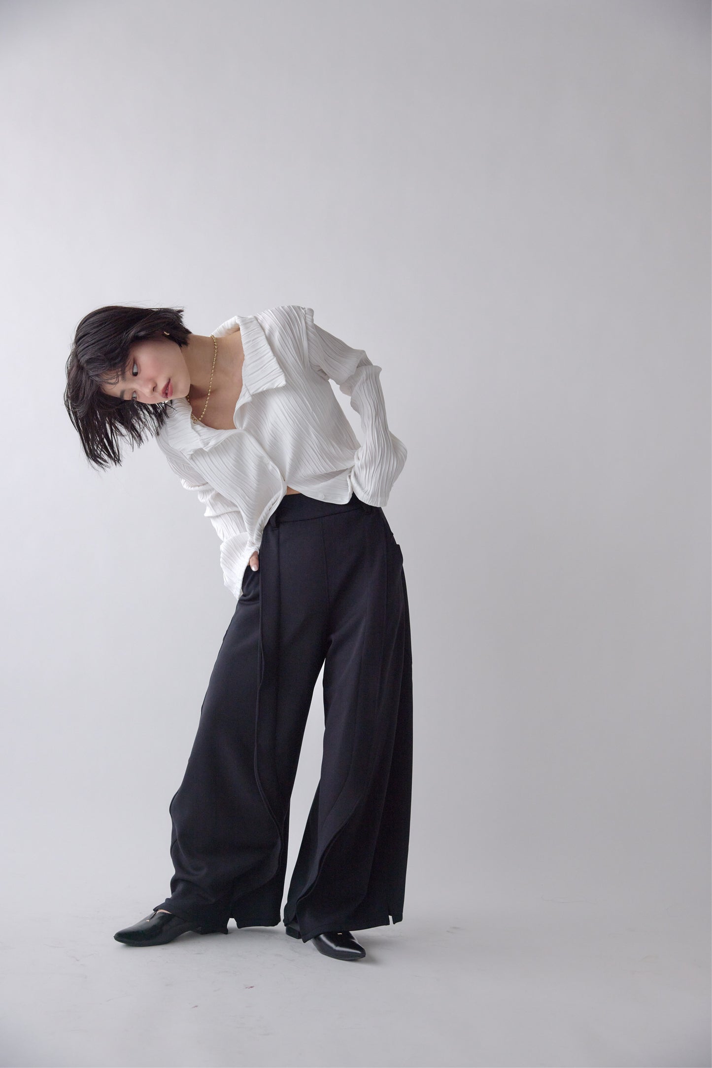 Striped Pleated Shirt