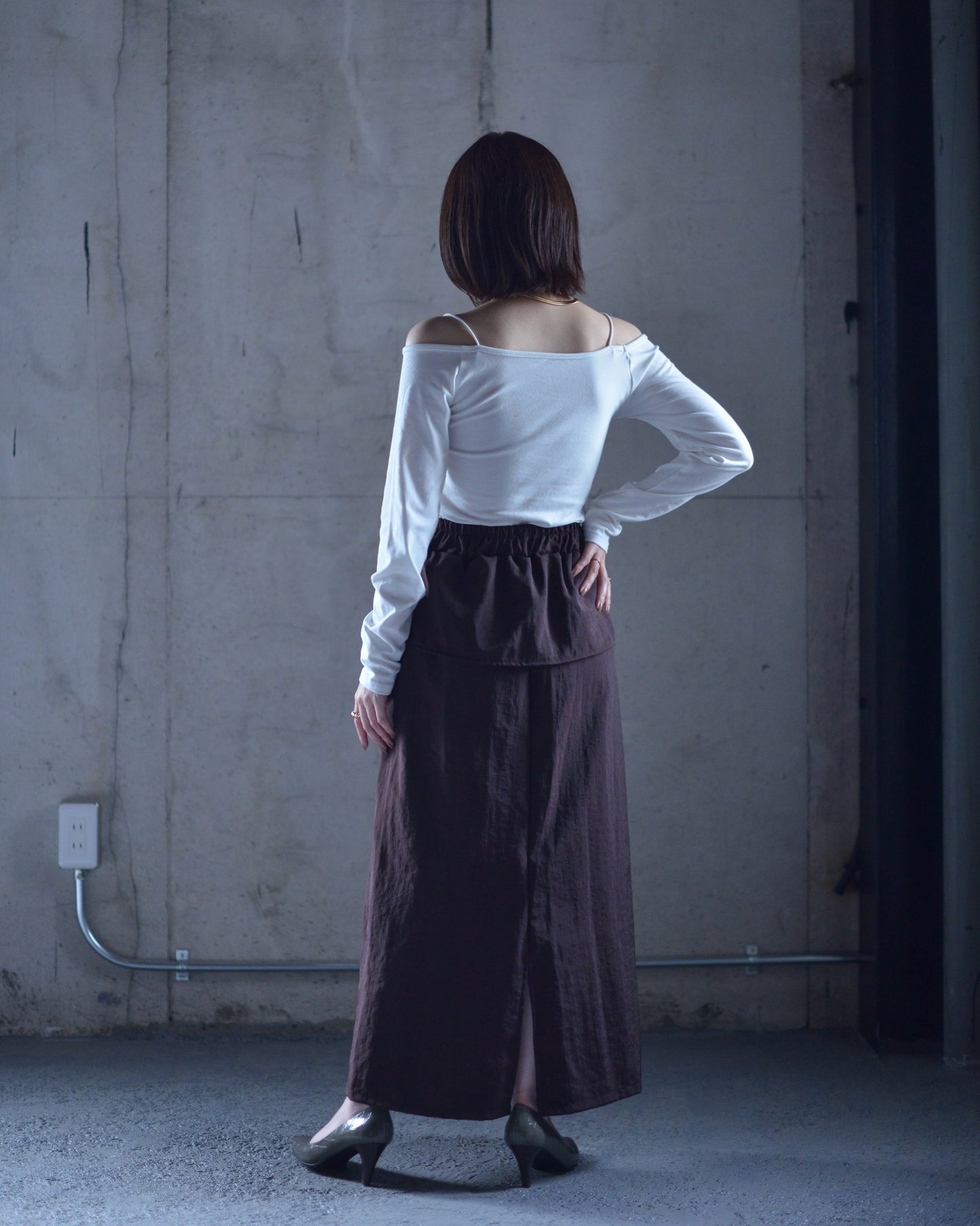 Double Wrap Button Skirt