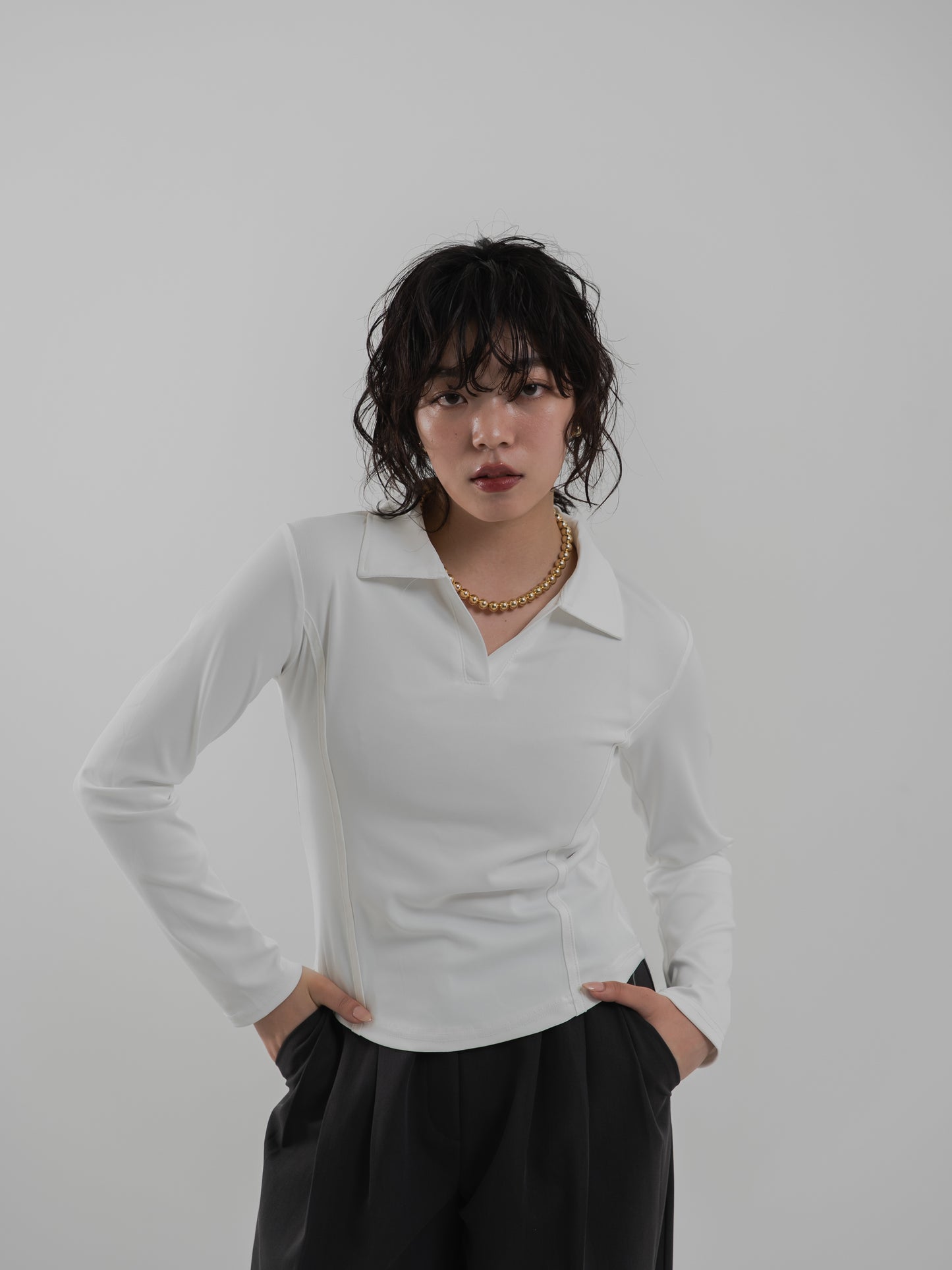 Two-line Collared Shirt