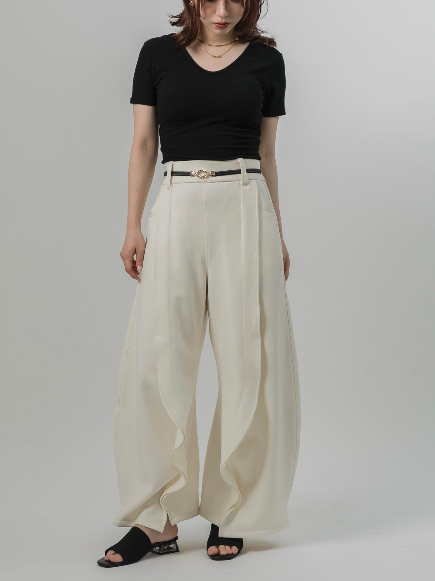 Circle Buckle Elastic Belt