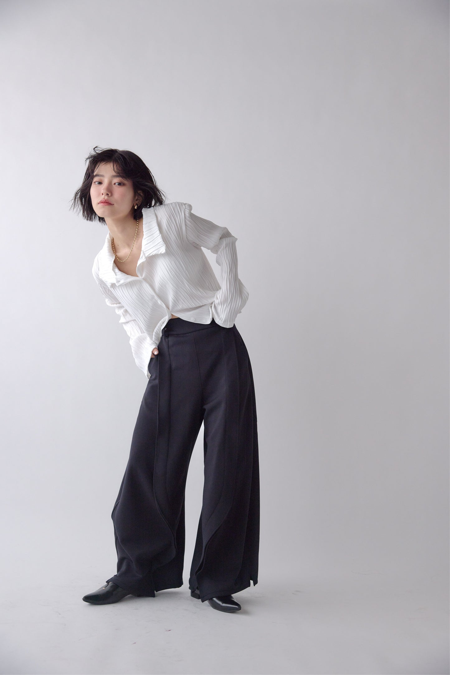 Striped Pleated Shirt