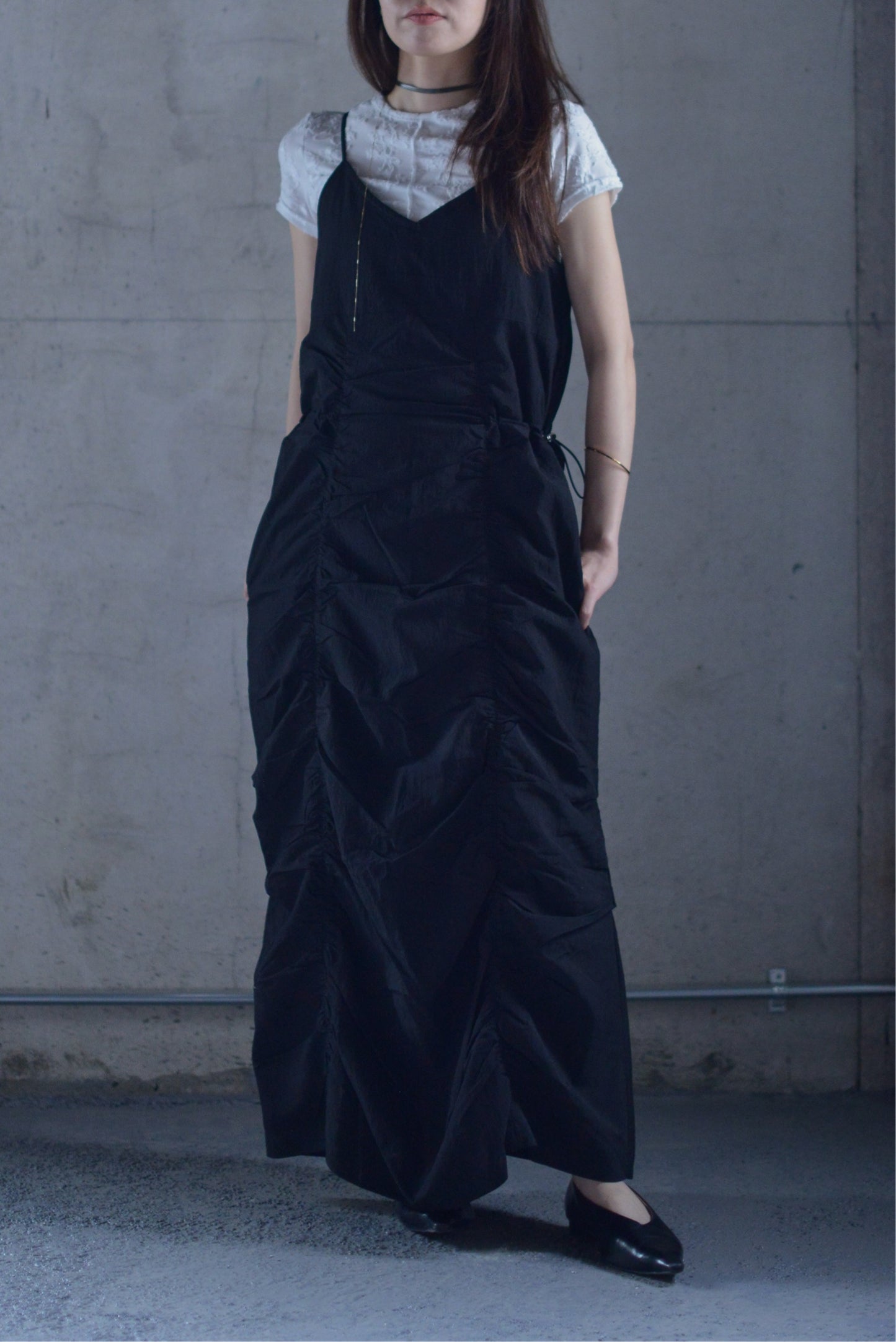 Adjustable Shirred Dress