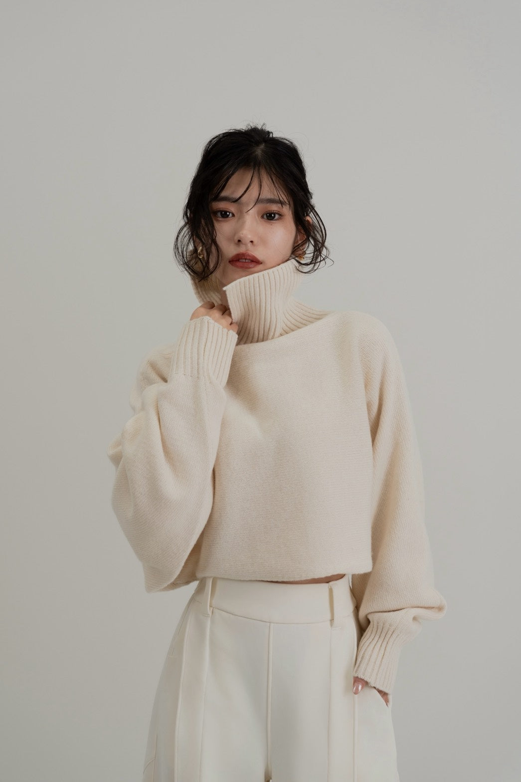 Turtleneck Crop Knit